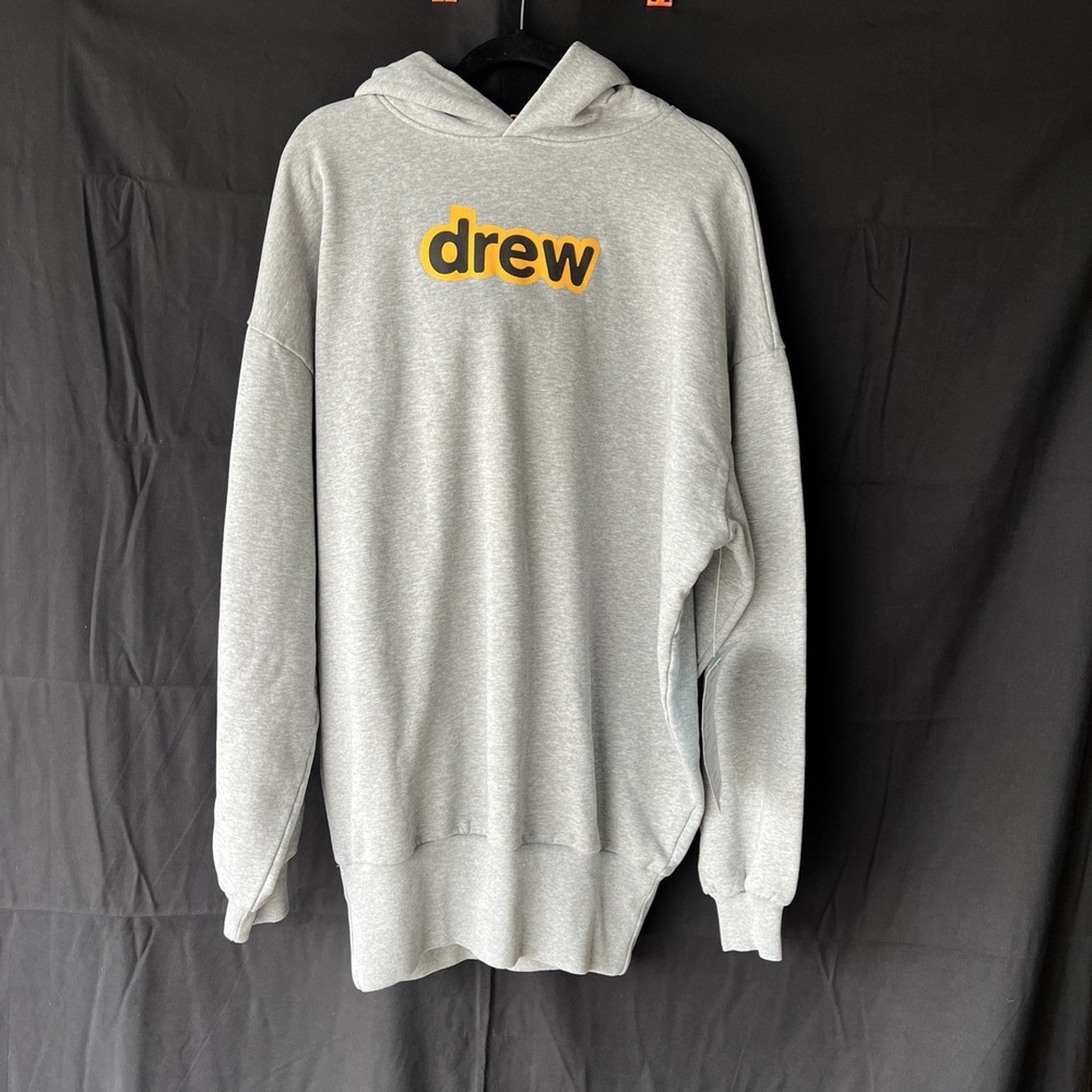 Drew House Secret Long Hoodie Heather Gray- Size M.. rare Sample … B31